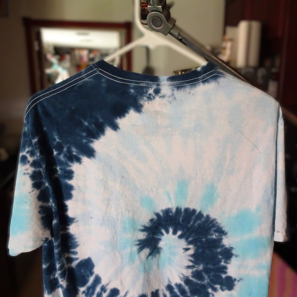 Def Leppard Adrenalize Blue Grey Tie Dye Band T-Shirt - Picture 7 of 8